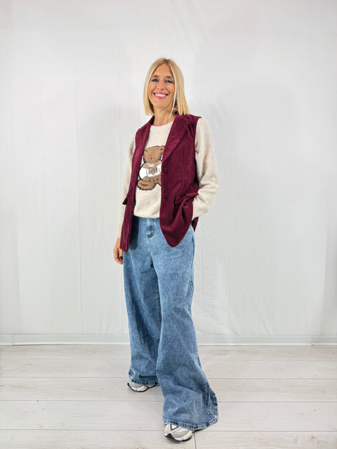 Blazer Smanicato Bordeaux