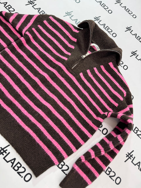 Maglione Giada Marrone Rosa