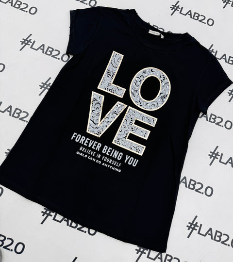 T-Shirt Love Nera