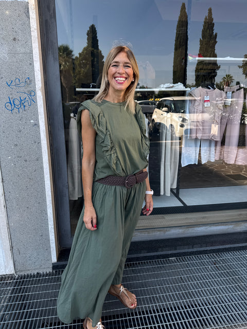 Pantalón falda Giuliana color militar