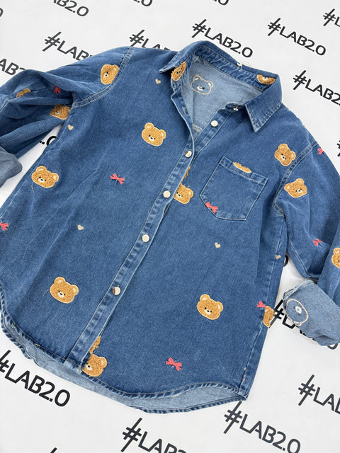 Camisa Lovely Bear Azul