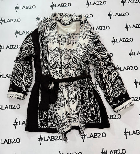 Cardigan Bandana Marrone