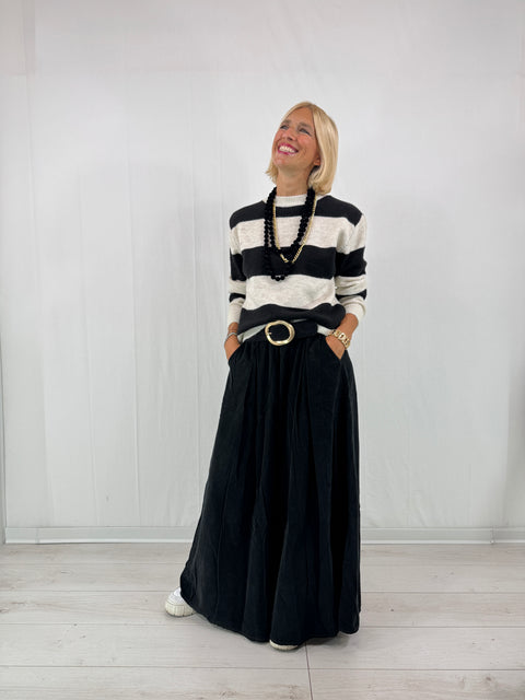 Maglione Stripes Nero
