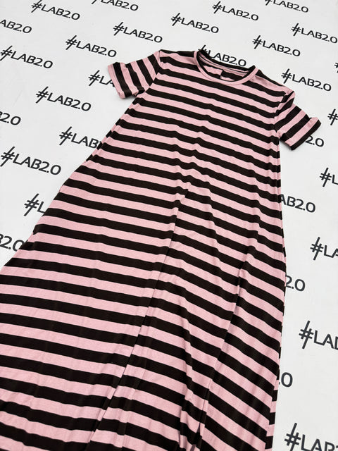 Abito Desire RIGHE Rosa  Marrone