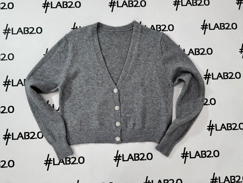 Cardigan Botton Grigio