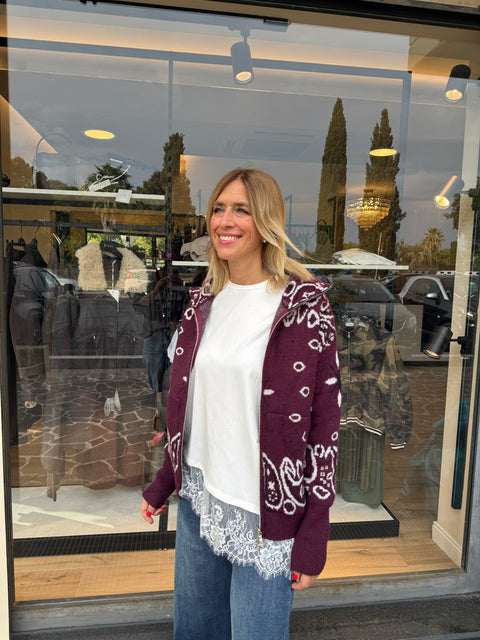 Maglione Bandana Bordeaux