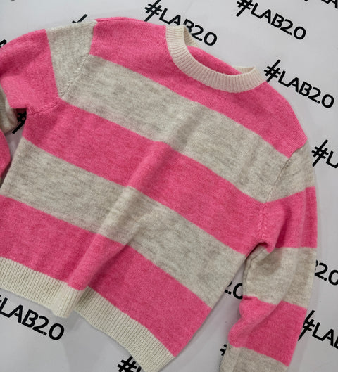 Maglione Stripes Pink