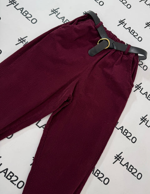 Pantalone Isa Bordeaux