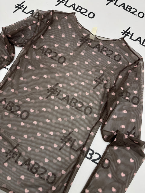 Maglietta Tulle Marrone
