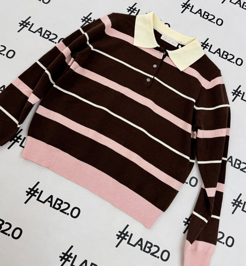Polo Arisa Marrón Rosa