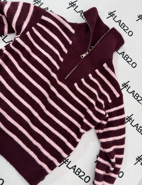 Maglione Giada Bordeaux Rosa