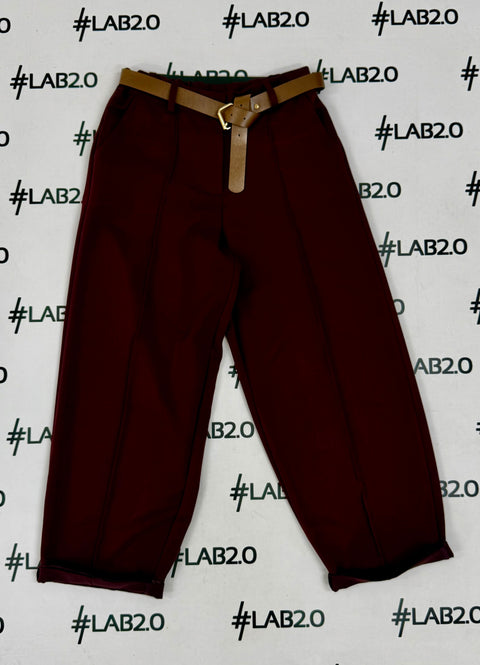 Pantalone Letizia Bordeaux