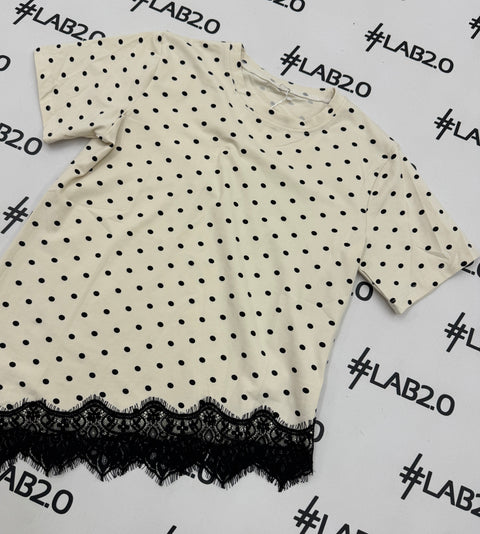 T-Shirt Piz Pois Panna