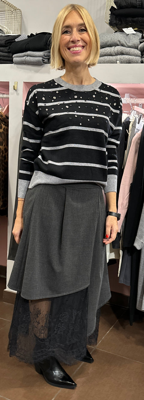 Gonna Camelia Grigia