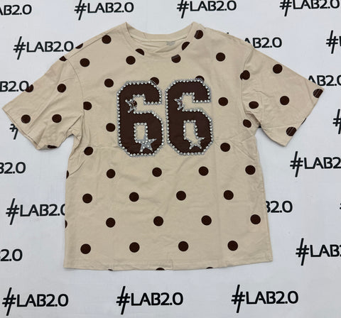 T-Shirt Pois Beige