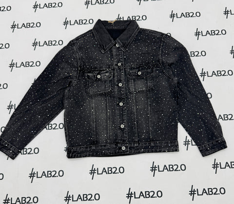 Giacca Black Denim Strass