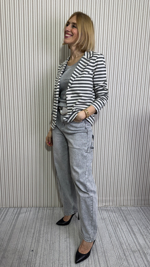 Blazer Stripes Grigio
