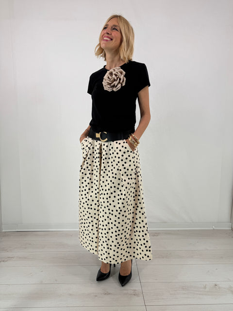 T-shirt Fiore Nera