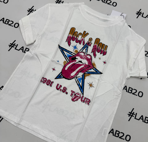 T-Shirt Rolling Bianca