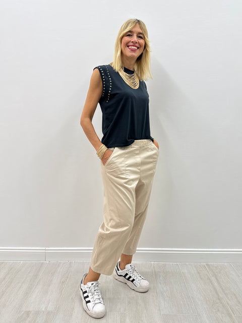 Pantalone  Ada COTTON Beige