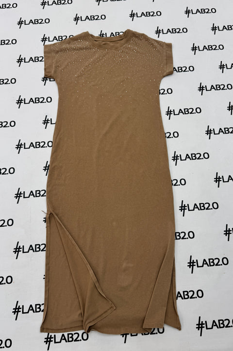 Brill Washed Camel Dress