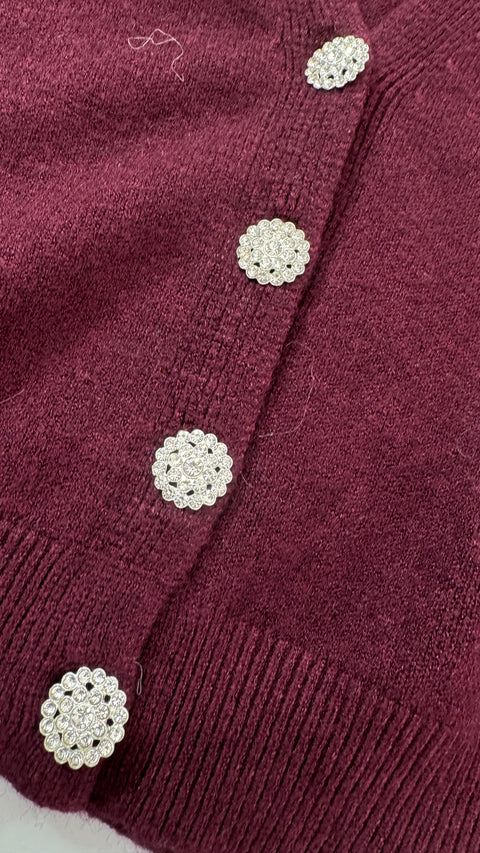 Cardigan Botton Bordeaux