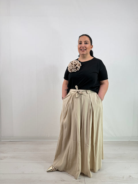 T-Shirt  Fiore Nera Curvy