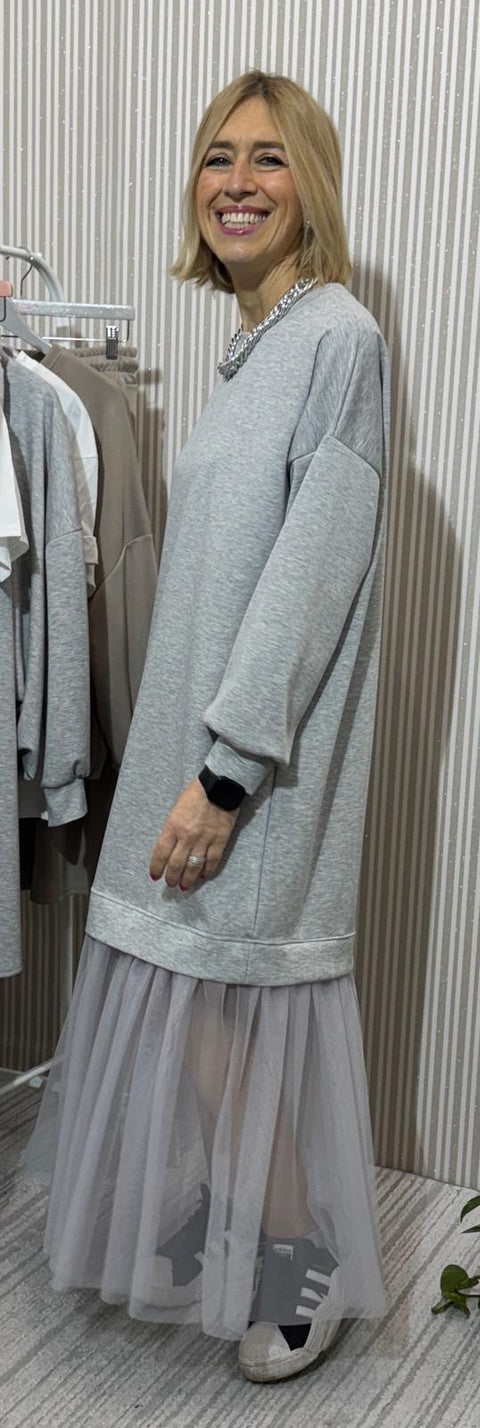 Abito Tulle Grigio