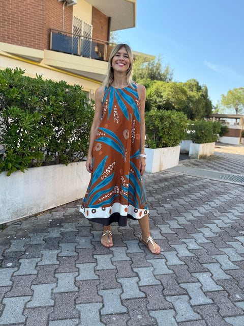 Vestido Gisella color óxido