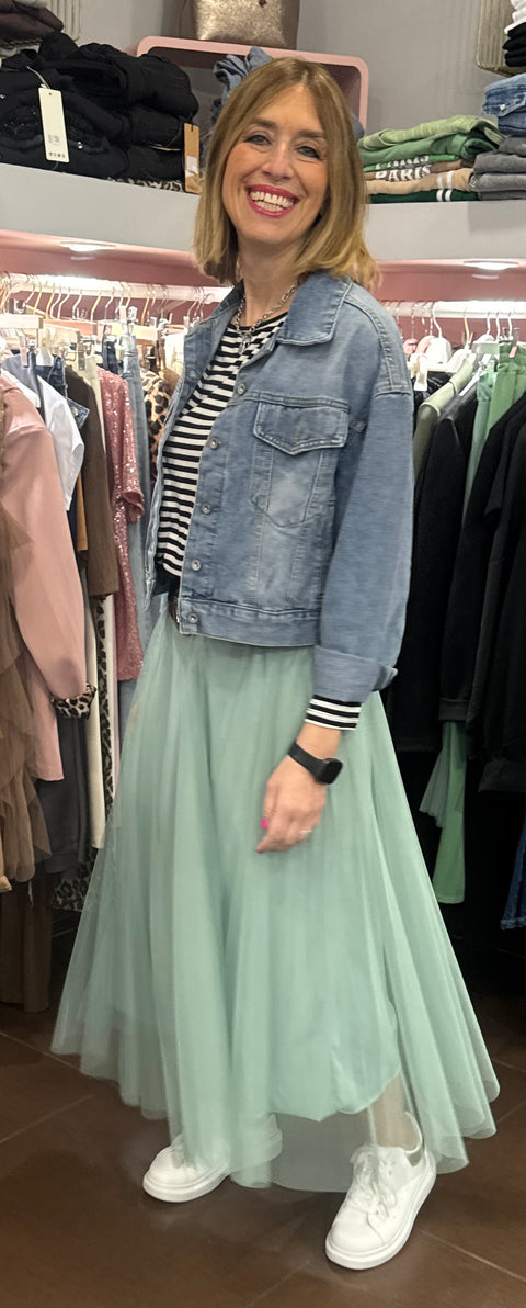 Gonna tulle menta