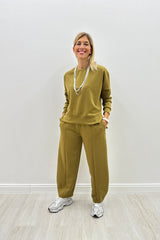 Pantalone Rhianna BARREL Verde Oliva