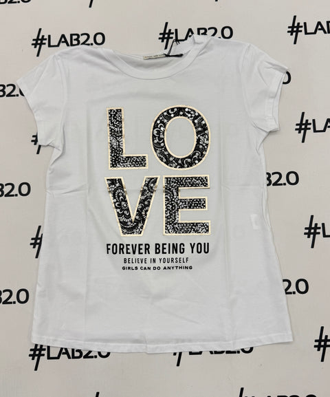 Camiseta Love blanca