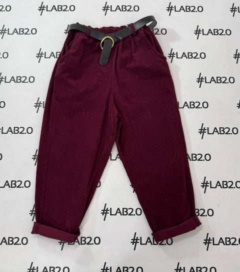 Pantalone Isa Bordeaux