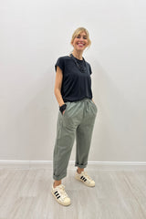 Elena Military Green trousers