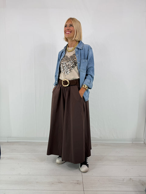 Gonna-pantalone Hoara Winter Marrone