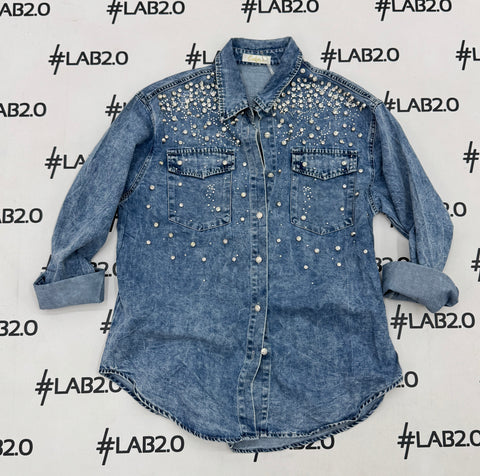 Giacca Denim Strass