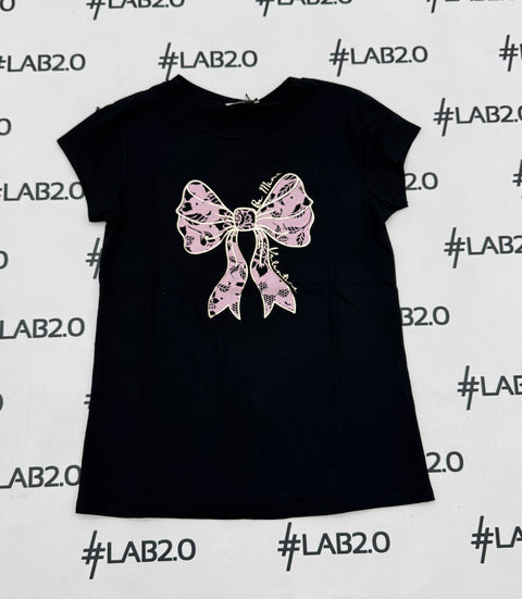 T-Shirt Fiocco Nero