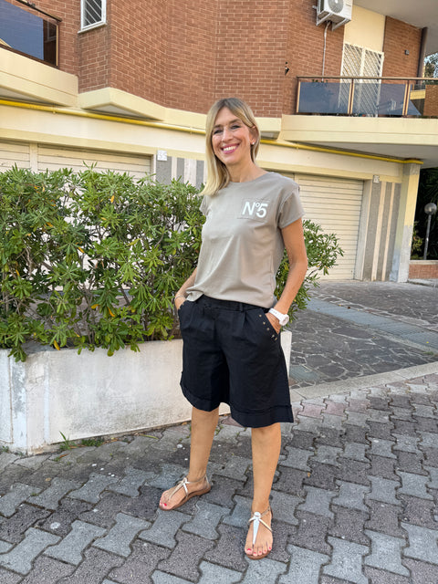 T-shirt Cinque Tortora