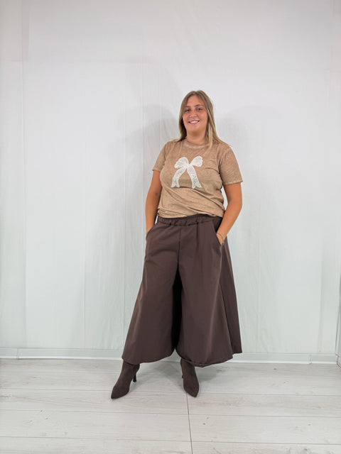 T-shirt Chic Camel Delavè