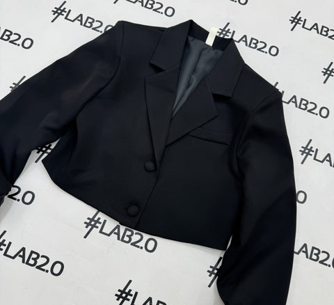 Black Jasmine Crop Blazer