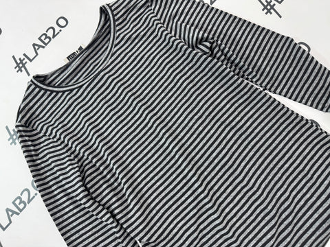 Maglietta Righe Nero-Grigio