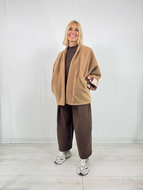 Giacca Kimono Camel