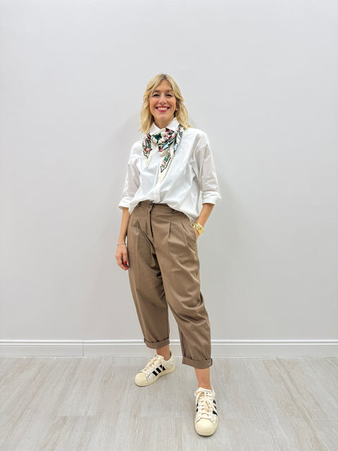 Pantalone Giorgia Cotton Camel