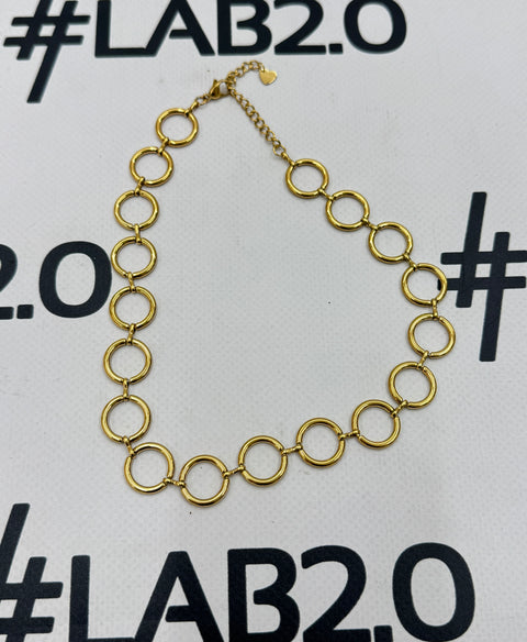 Gold hoop necklace