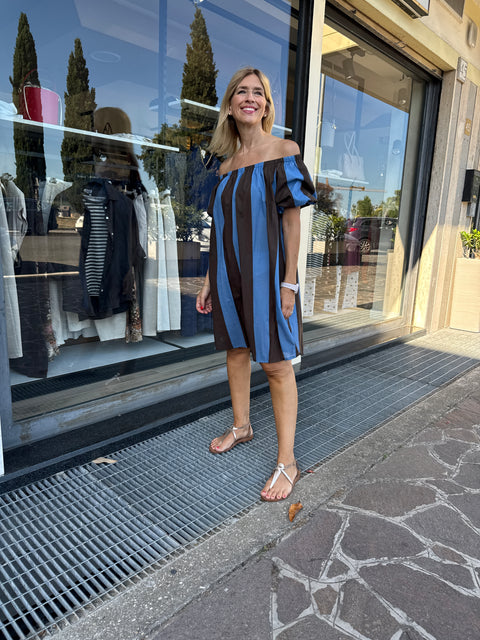 Creta dress in powder blue.