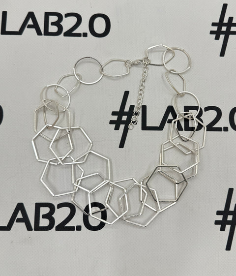 Collier géométrique en argent
