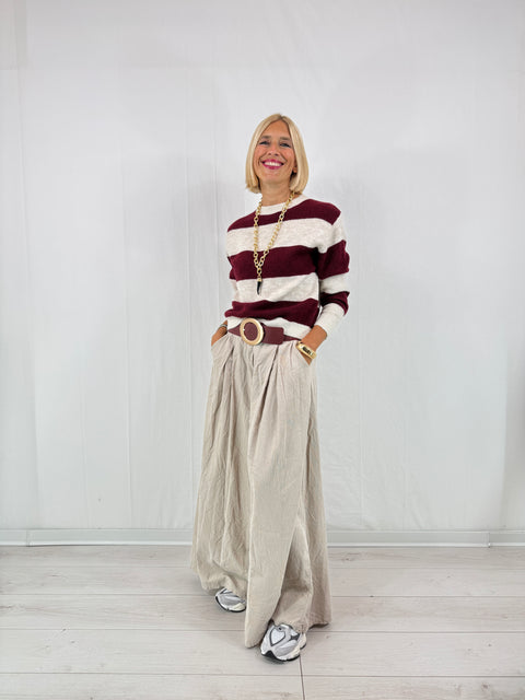 Panta-gonna Laura Velvet Beige