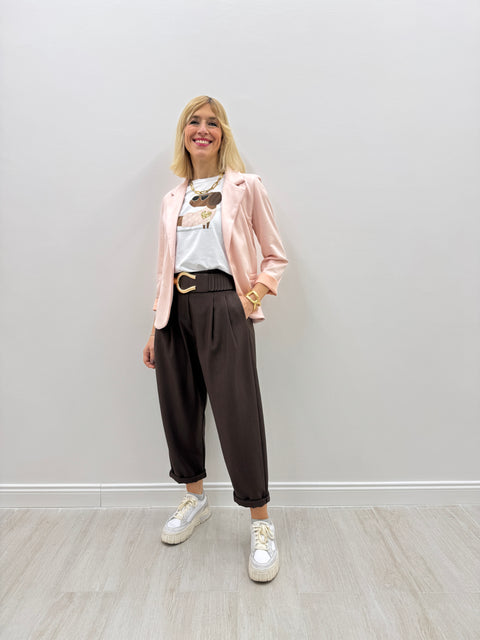 Blazer Ambra Glitter Rosa