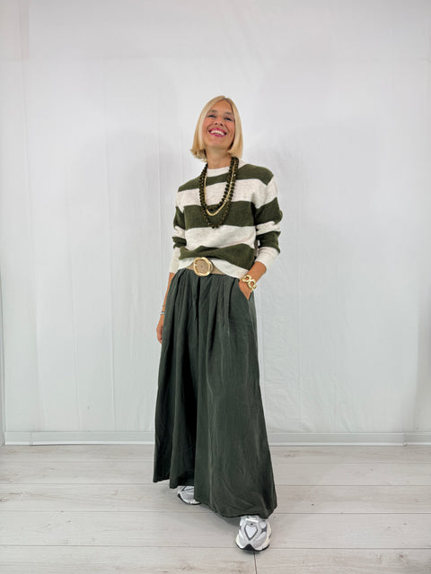 Maglione Stripes Verde