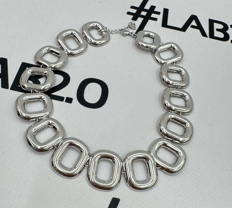 Collana Camelia Argento